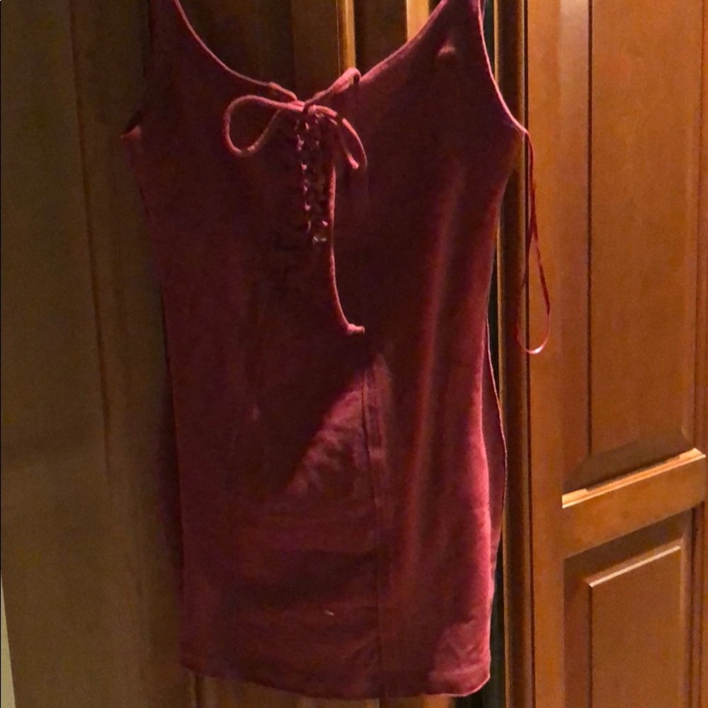 Red tank dress